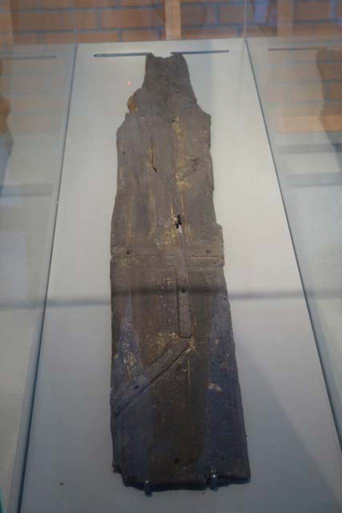 Herculaneum, June 2014. Wooden rudder, now in deposits.
Photo courtesy of Michael Binns.